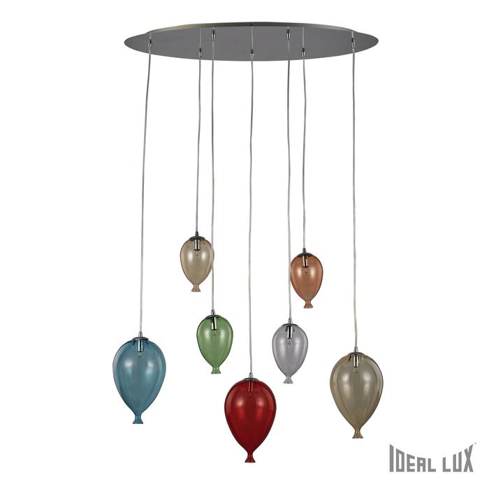 Подвесная люстра Ideal Lux CLOWN CLOWN SP7 COLOR