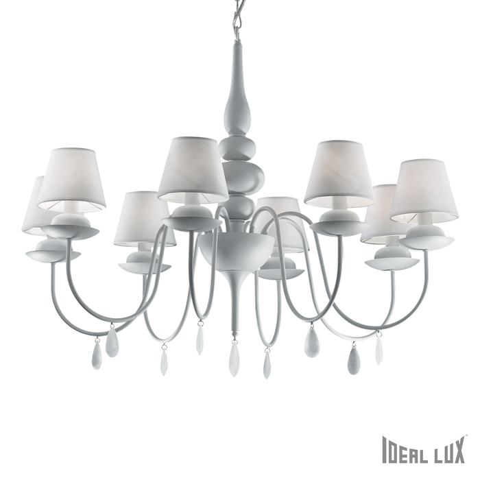 Подвесная люстра Ideal Lux BLANCHE BLANCHE SP8 BIANCO