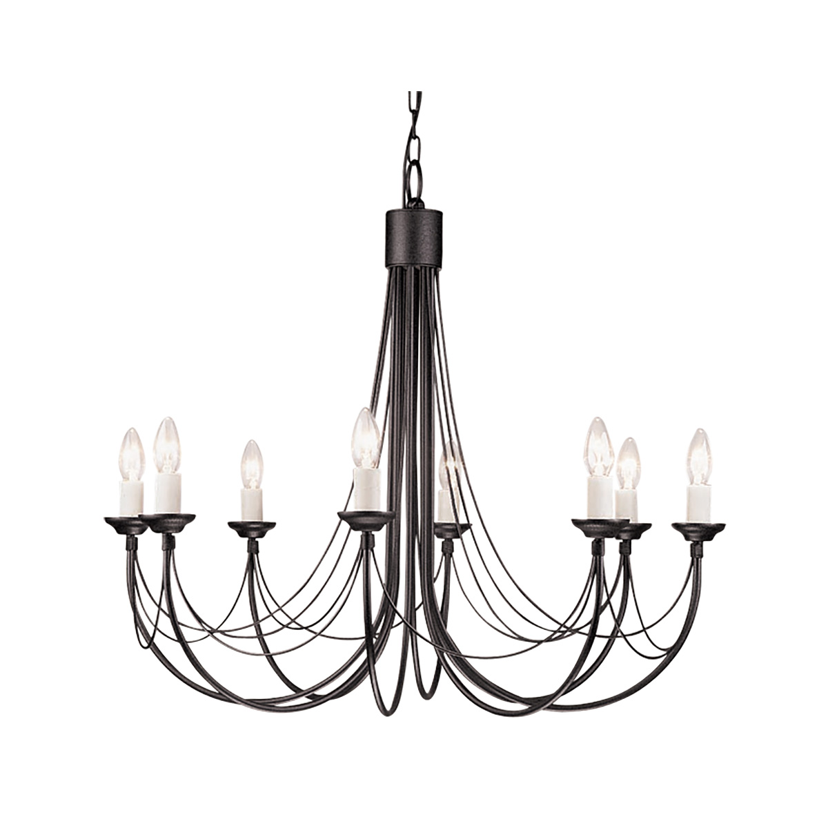 Подвесная люстра Elstead Lighting CARISBROOKE CB8-BLACK 148856₽