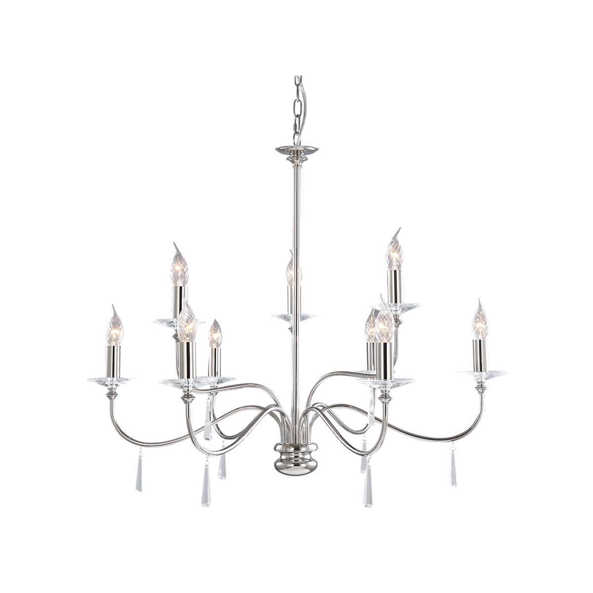 Подвесная люстра Elstead Lighting FINSBURY PARK FP9-POL-NICKEL