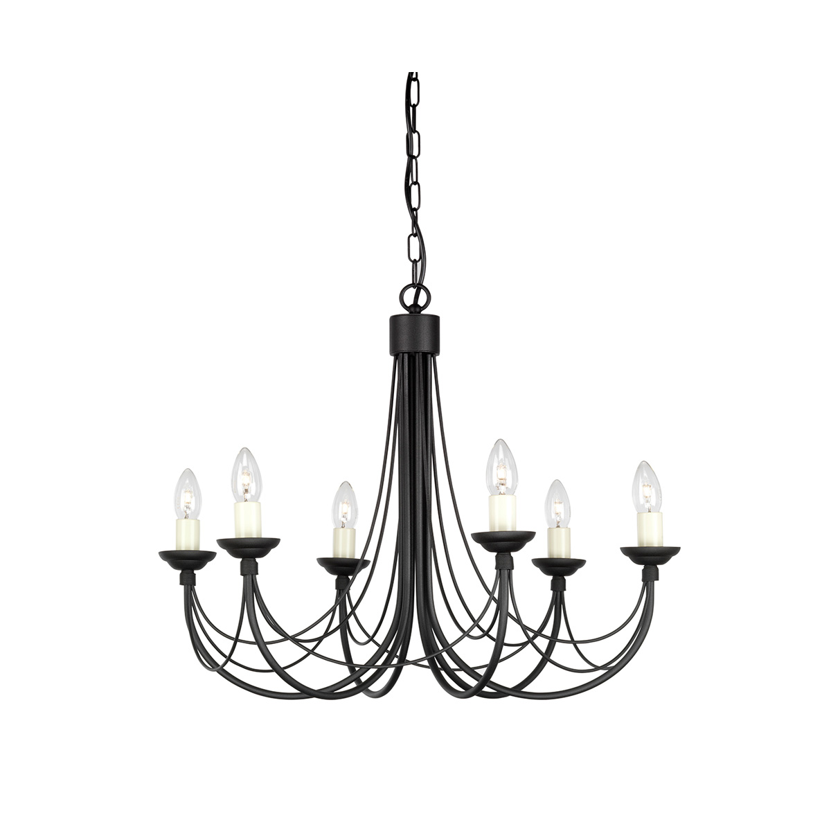 Подвесная люстра Elstead Lighting CARISBROOKE CB6-BLACK 90644₽