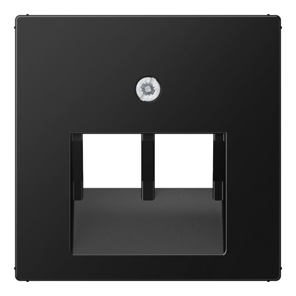 Лицевая панель для розетки интернет RJ-45 / телефонной RJ-11 Jung A569-2BFPLUASWM