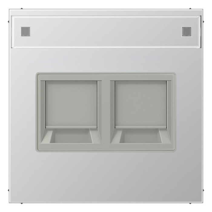 Лицевая панель для розетки Jung LS METAL AL1969-2NAAT