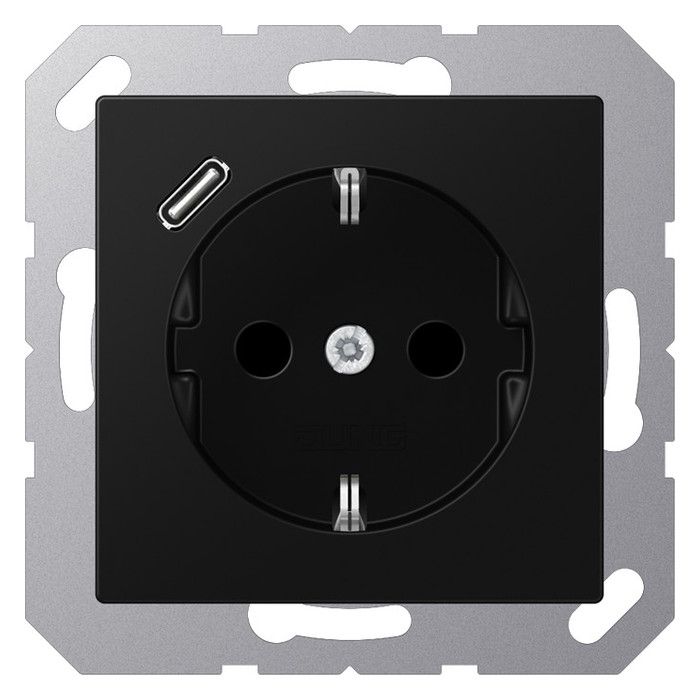 Розетка с/з + USB Jung A1520-18CSWM
