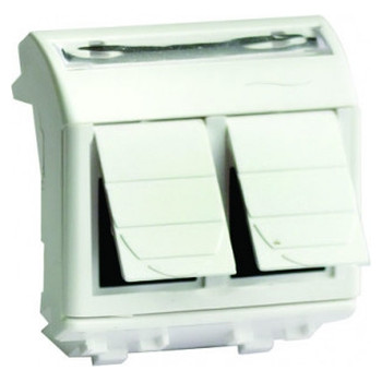 Розетка интернет RJ-45 с крышкой DKC BRAVA 76653B