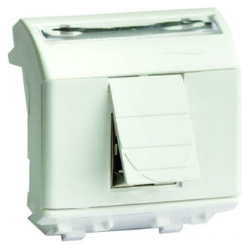 Розетка интернет RJ-45 с крышкой DKC BRAVA 76669B