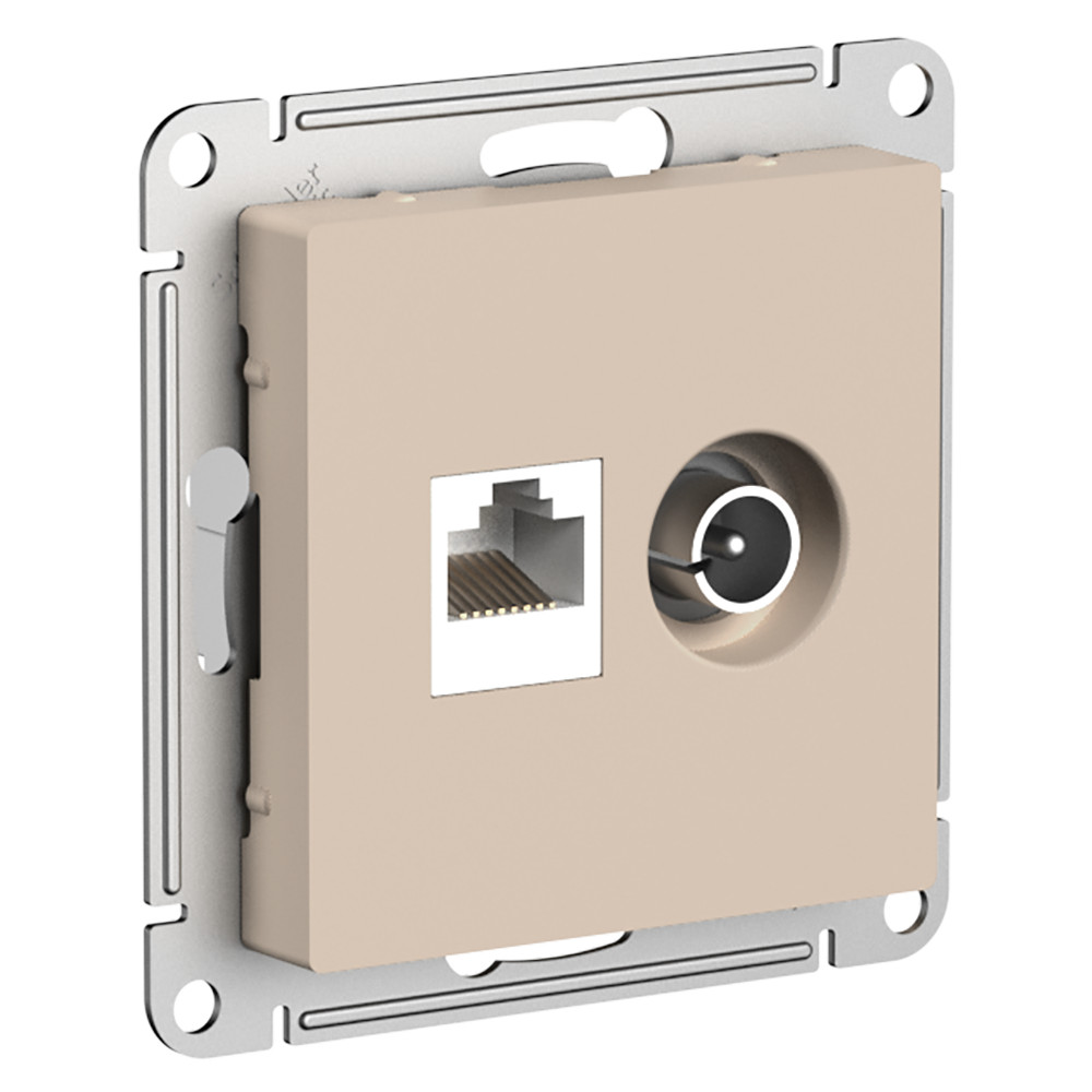 Розетка TVинтернет RJ-45 Systeme Electric ATLAS DESIGN ATN001289 1458₽