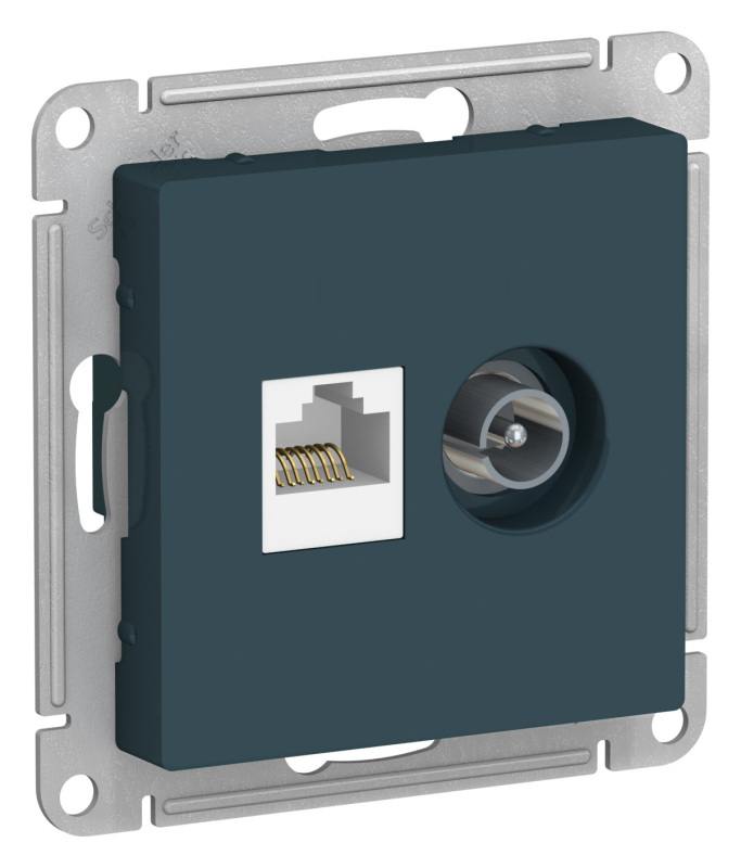 Розетка TVинтернет RJ-45 Systeme Electric ATLAS DESIGN ATN000889 1464₽