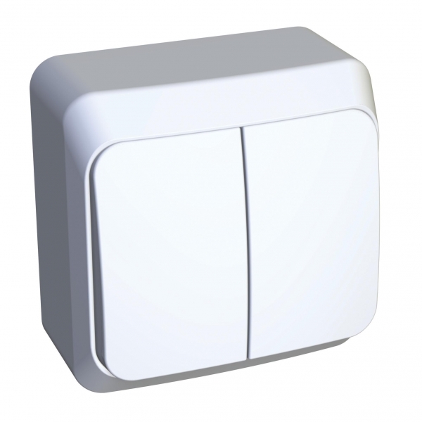 Выключатель двухклавишный Systeme Electric ETUDE BA10-002B 250₽