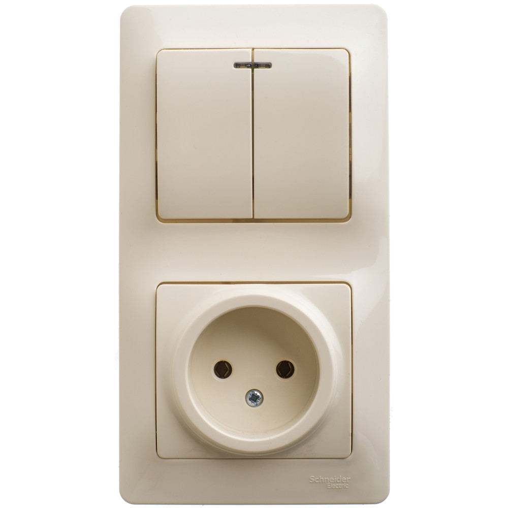 Розетка с выключателем Systeme Electric GLOSSA GSL000273 865₽