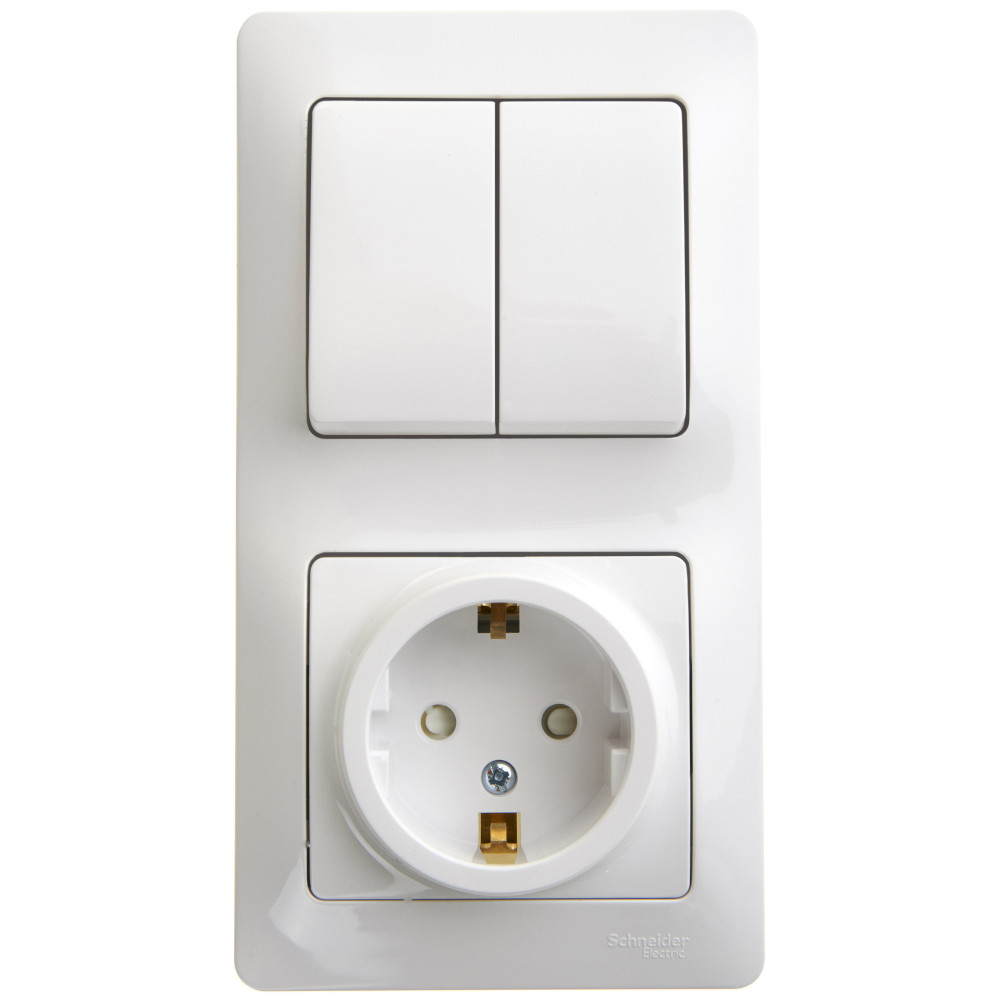 Розетка сз со шторками с выключателем Systeme Electric GLOSSA GSL000174 579₽