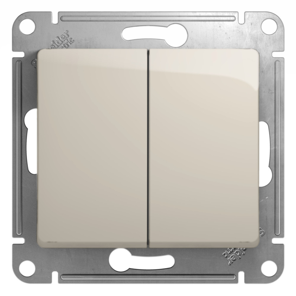 Выключатель двухклавишный Systeme Electric GLOSSA GSL000951 244₽