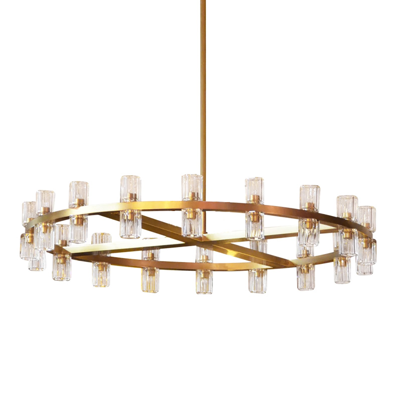 Люстра на штанге Delight Collection ARCACHON KM1000P-36 brass