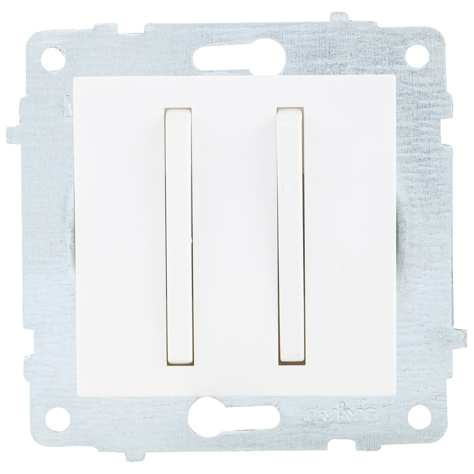 Выключатель двухклавишный Ovivo QUANTUM LOFT MINA GRANO 610-000201-202 263₽