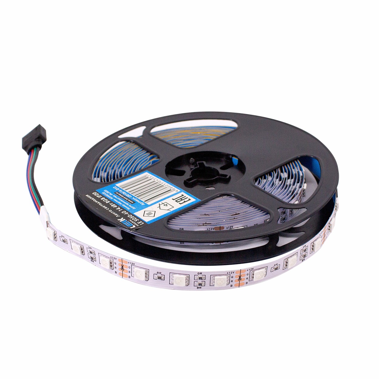 Светодиодная лента 12V RGB 14,4Вт/м 5м Leek LE010616-012