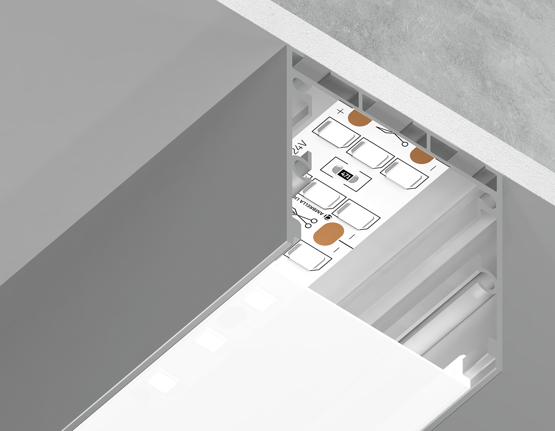 Профиль для лент Ambrella light PROFILE SYSTEM GP2550AL