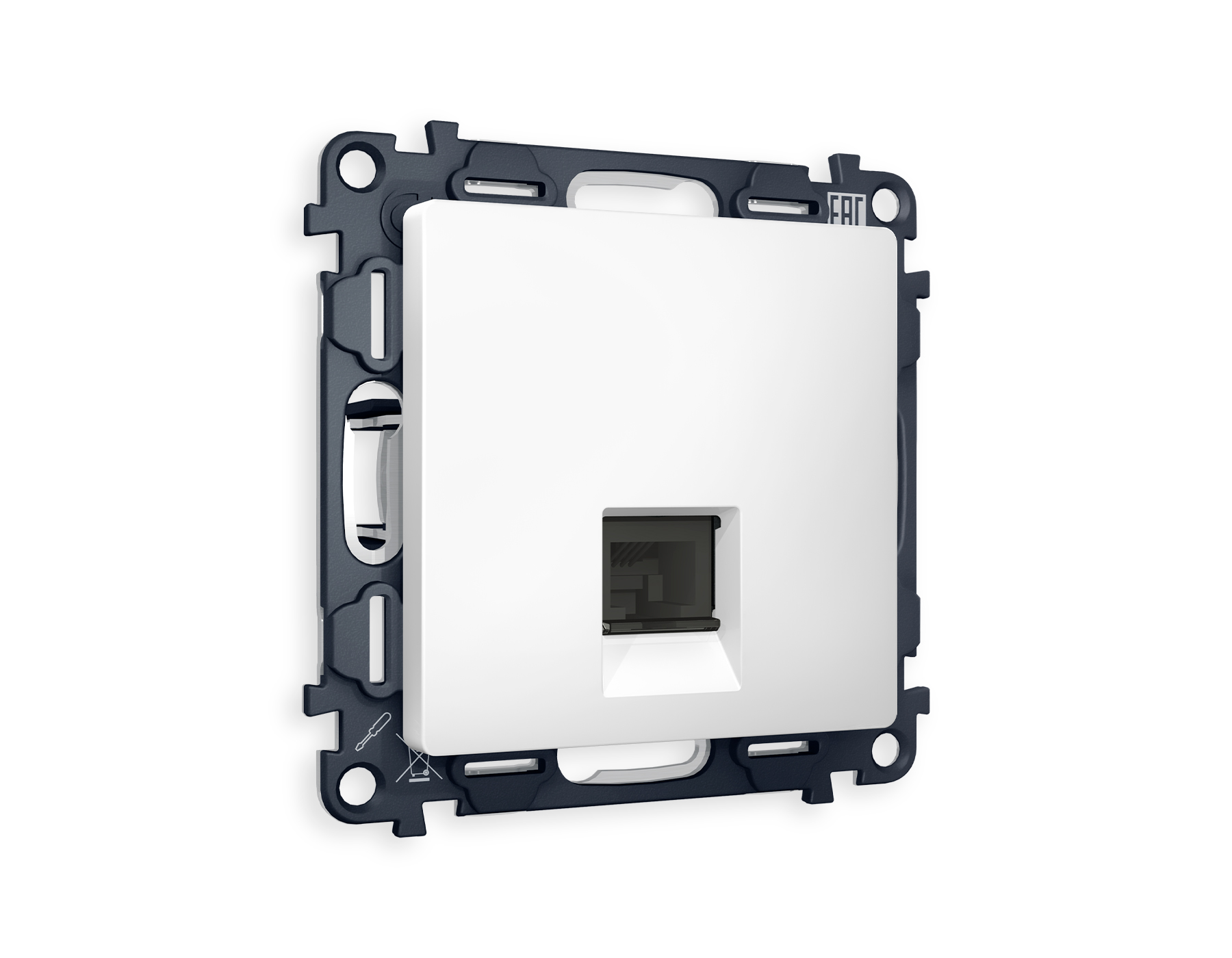 Розетка RJ-45 с шторкой Ambrella Volt ALFA MA132010 1250₽