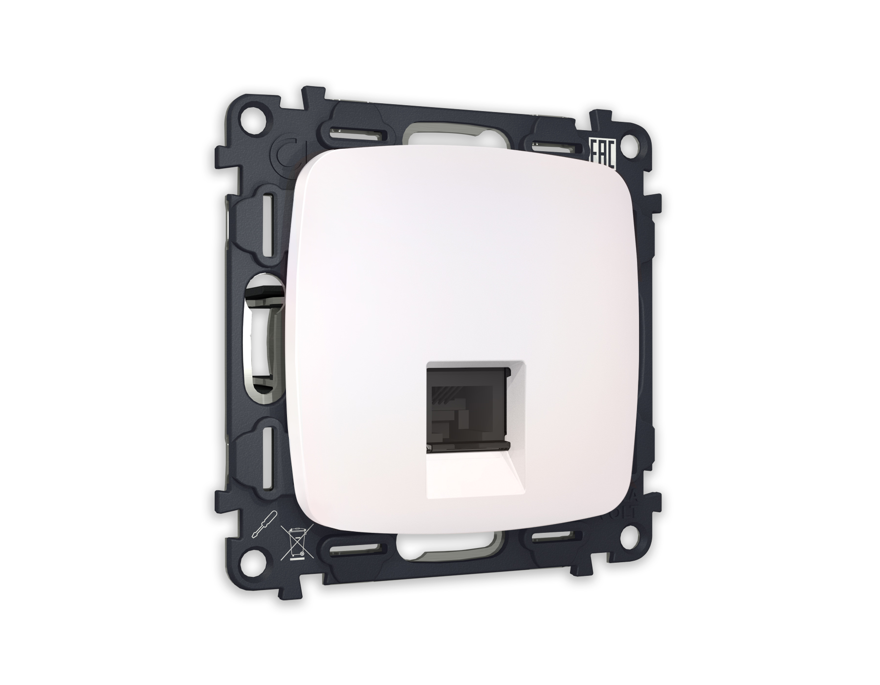 Розетка RJ-11 с шторкой Ambrella Volt OMEGA MO212030 690₽