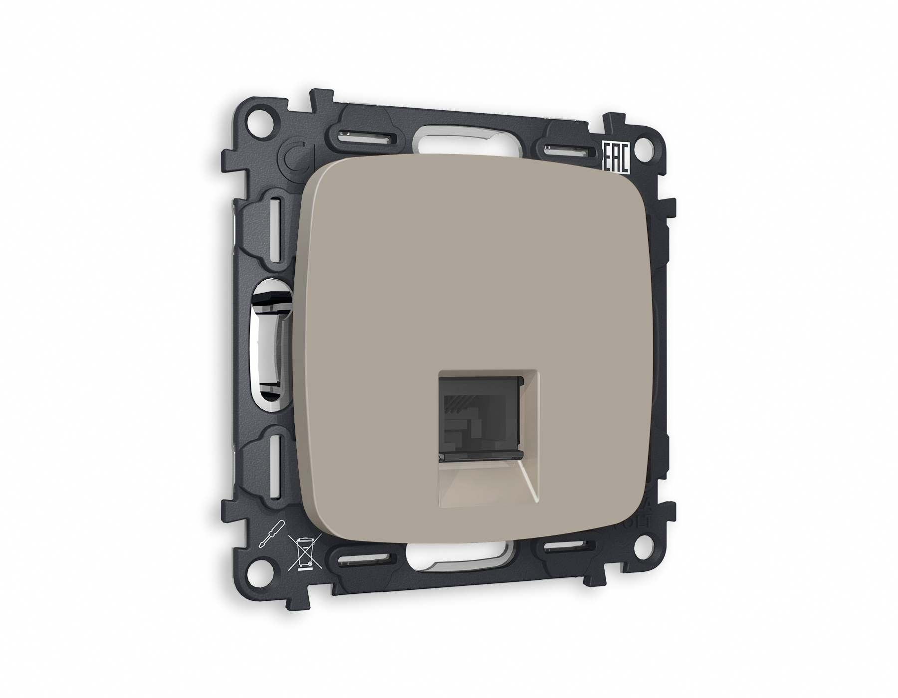 Розетка RJ-45 с шторкой Ambrella Volt OMEGA MO372010 1250₽