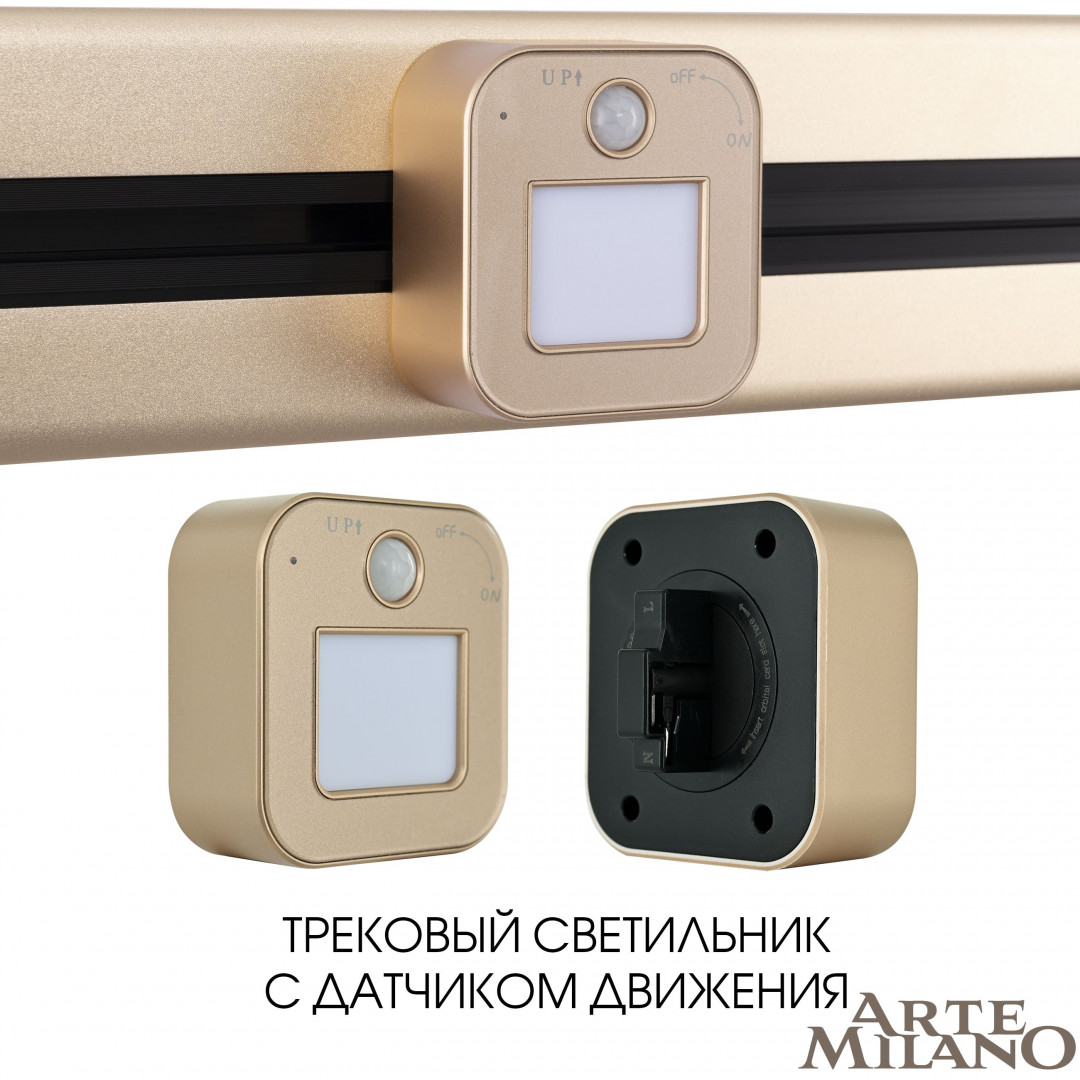 Датчик движения Arte Milano AM-TRACK-SOCKETS 380022TLS/LWS Gold