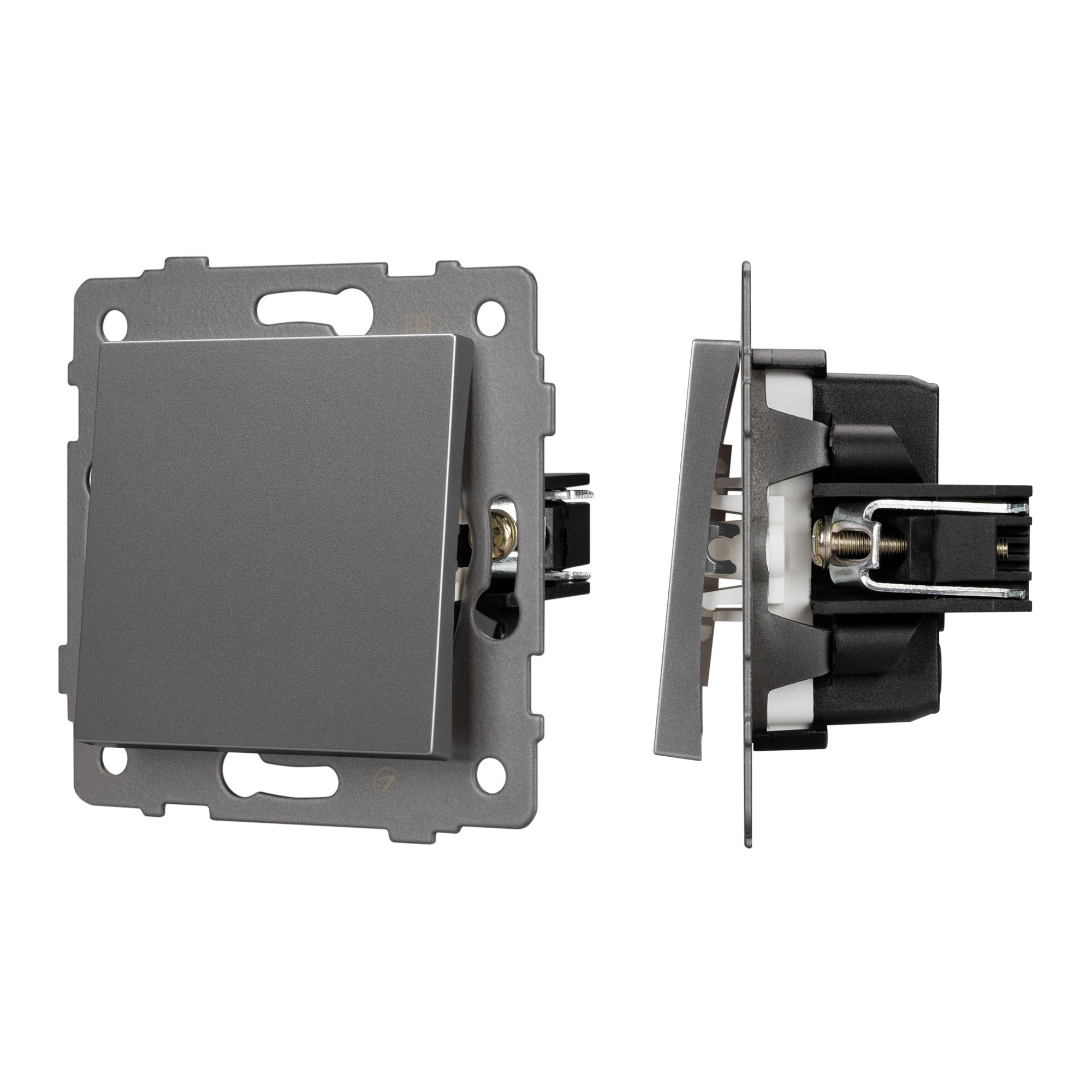 Выключатель одноклавишный перекрестный SWT-MKX1-PL-GR-V Arlight 049877 657₽