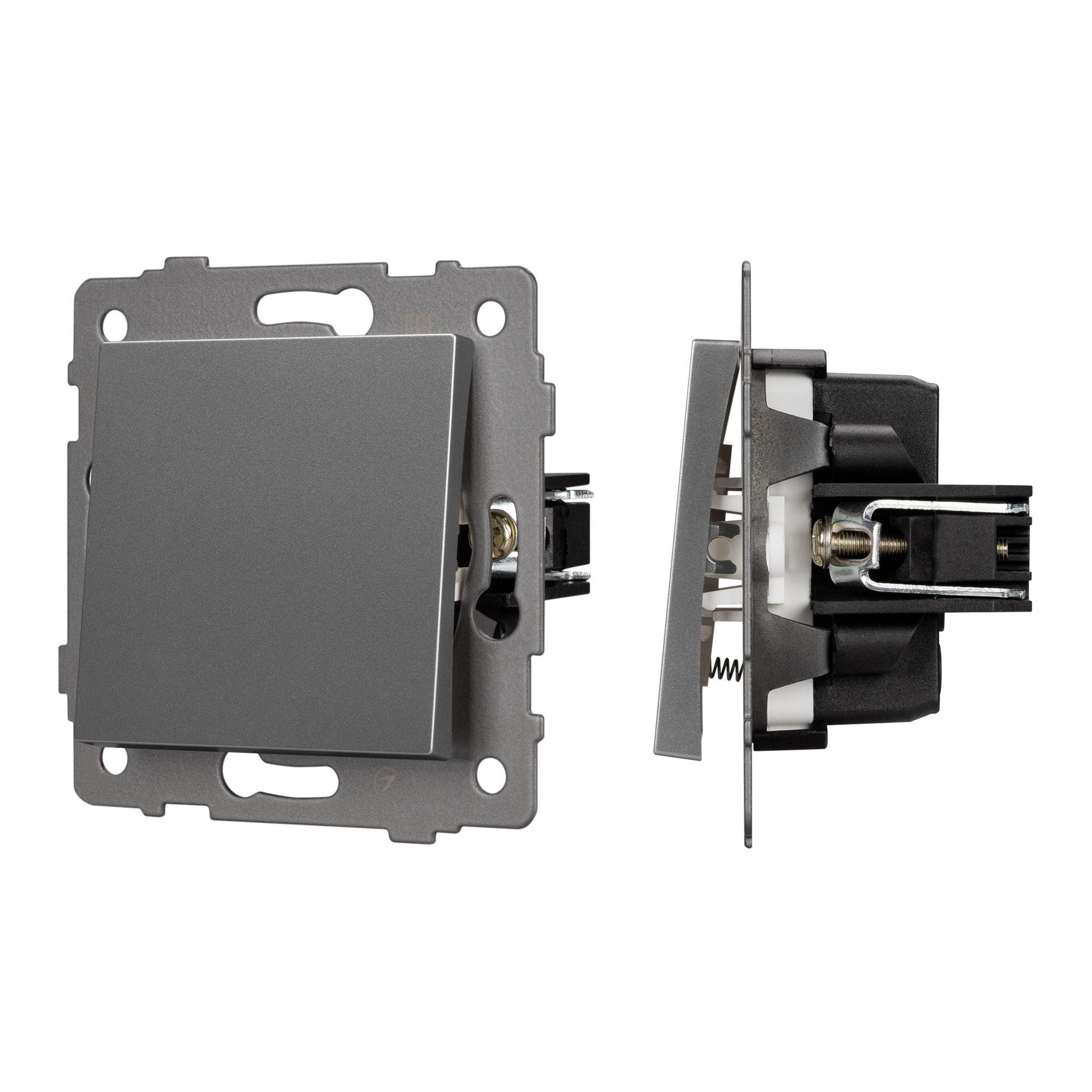 Выключатель одноклавишный SWT-MKR1-PL-GR-V Arlight 049881 541₽